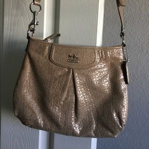 Coach Ashley Metallic Taupe Crossbody
